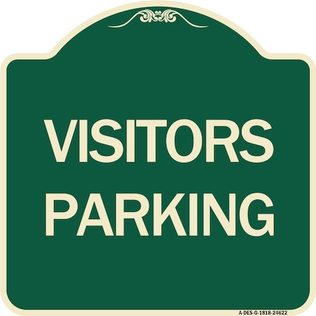 Parking Lot Visitors Parking Heavy-Gauge Aluminum Architectural Sign